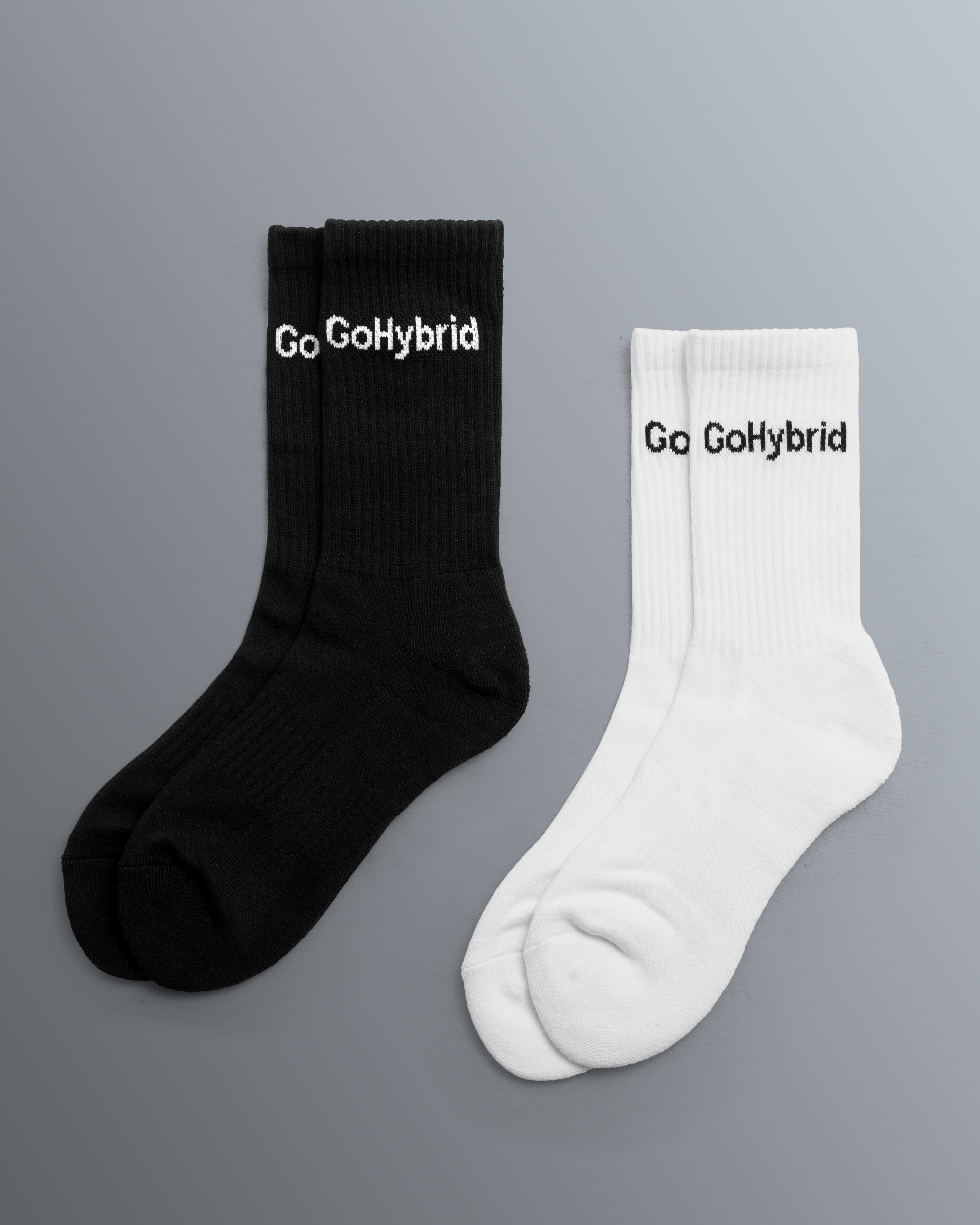 GoHybrid Everyday Cushioned Crew Socks (Pack of 2)